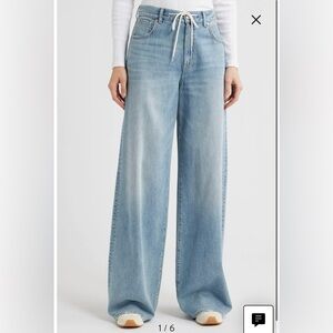 Madewell superwide leg drawstring jeans